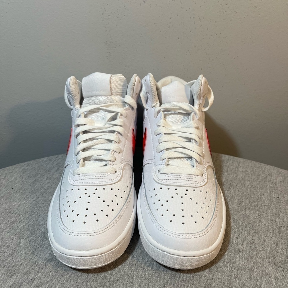 Nike Court Vision Mid 'White Flash Crimson' Women’s Shoe Size 8 CD5436-102 - Picture 3 of 11